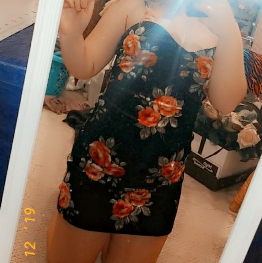 Floral Velet Dress